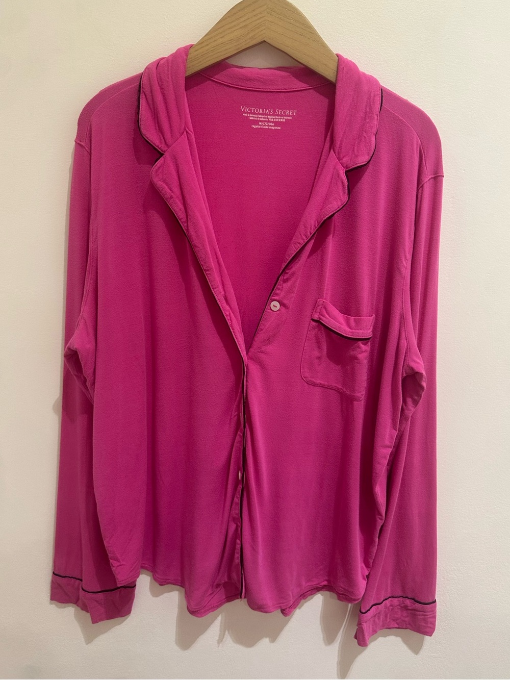 Victoria's Secret Bright Fuchsia Button-Up Shirt M